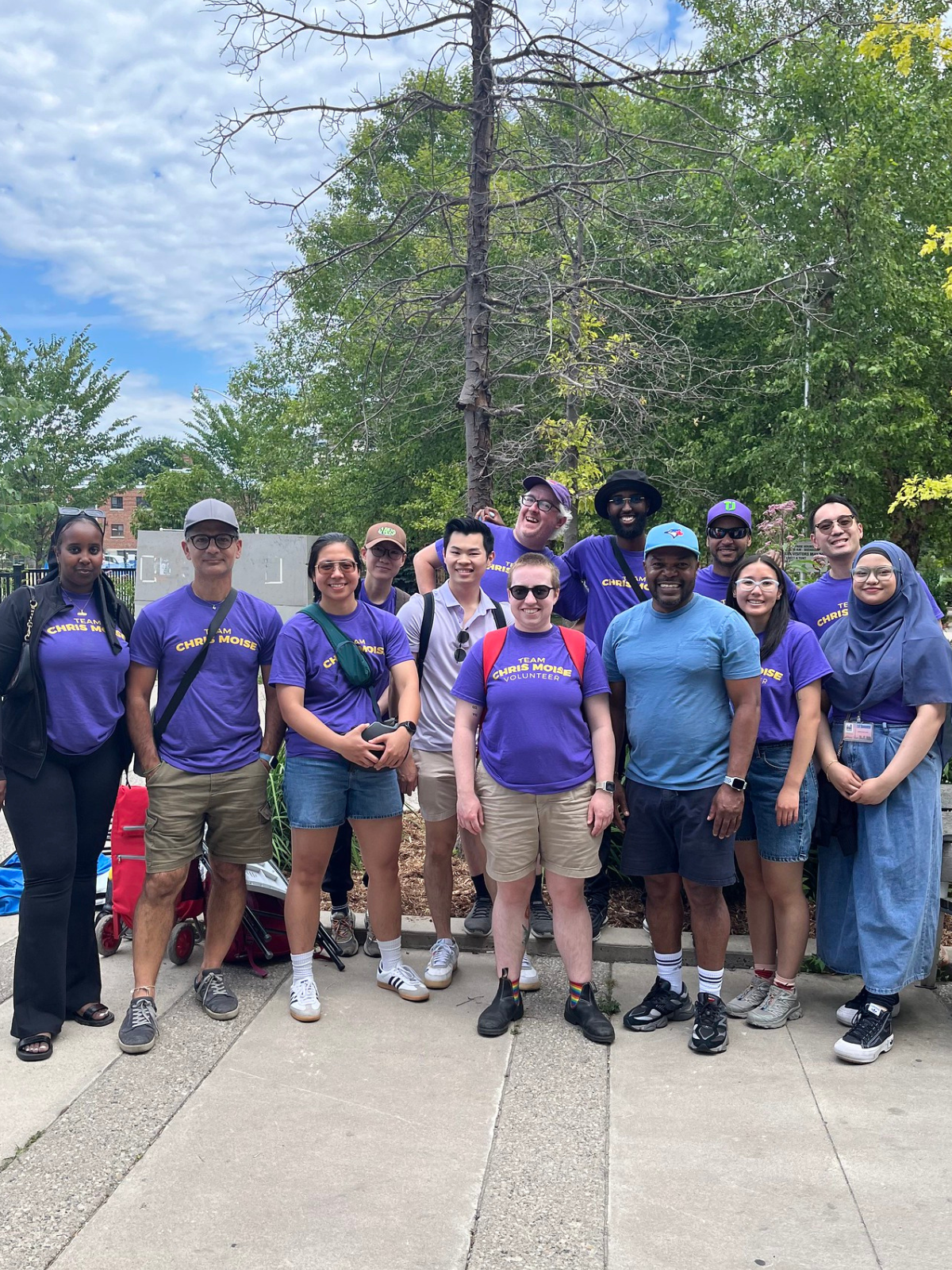 Community volunteers at an outdoor event